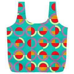 Semicircles And Arcs Pattern Full Print Recycle Bags (l)  by linceazul