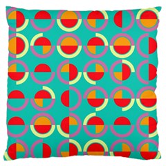 Semicircles And Arcs Pattern Standard Flano Cushion Case (two Sides) by linceazul