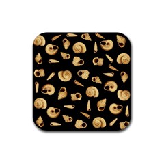 Shell Pattern Rubber Coaster (square)  by Valentinaart