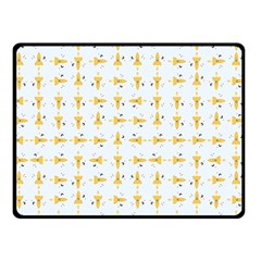 Spaceships Pattern Double Sided Fleece Blanket (Small) 