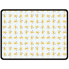 Spaceships Pattern Double Sided Fleece Blanket (Large) 