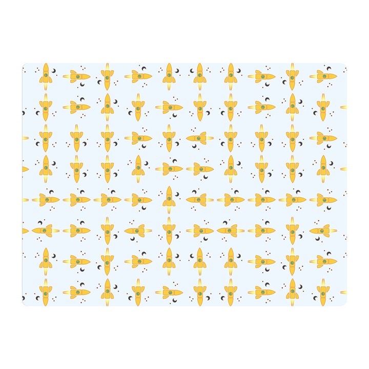 Spaceships Pattern Double Sided Flano Blanket (Mini) 