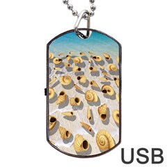 Shell Pattern Dog Tag Usb Flash (one Side) by Valentinaart