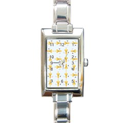 Spaceships Pattern Rectangle Italian Charm Watch by linceazul