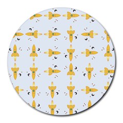 Spaceships Pattern Round Mousepads