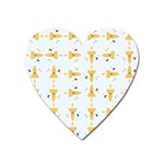 Spaceships Pattern Heart Magnet Front