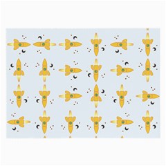 Spaceships Pattern Large Glasses Cloth (2-side) by linceazul