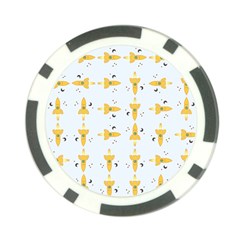 Spaceships Pattern Poker Chip Card Guard by linceazul