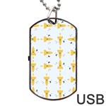 Spaceships Pattern Dog Tag USB Flash (One Side) Front