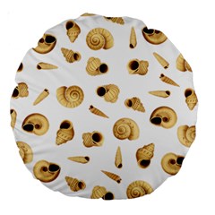 Shell Pattern Large 18  Premium Round Cushions by Valentinaart