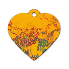 Colors Dog Tag Heart (One Side)