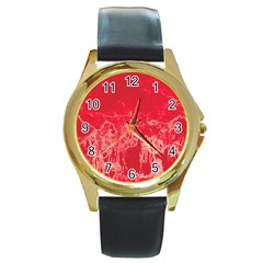 Colors Round Gold Metal Watch by Valentinaart