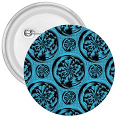 Turquoise Pattern 3  Buttons by linceazul