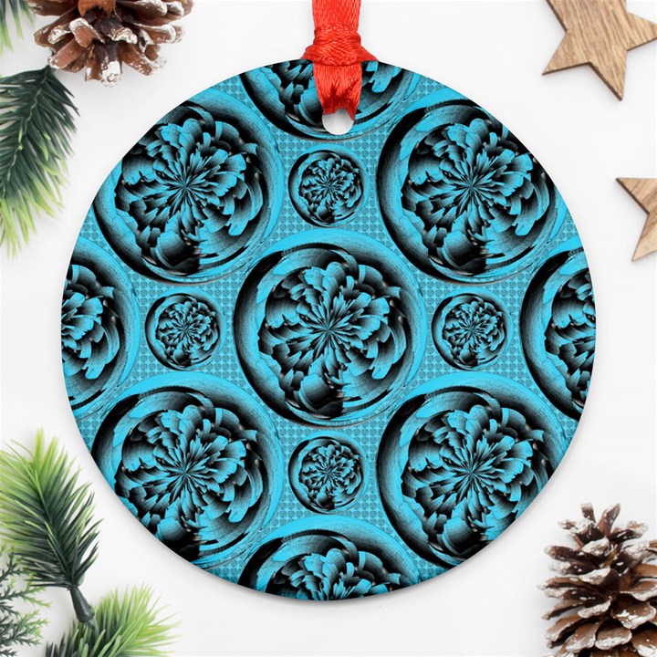 Turquoise Pattern Ornament (Round)