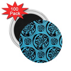 Turquoise Pattern 2 25  Magnets (100 Pack)  by linceazul