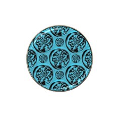 Turquoise Pattern Hat Clip Ball Marker (4 Pack) by linceazul