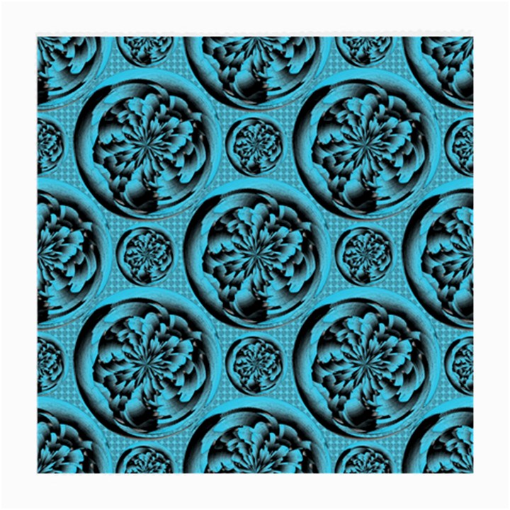 Turquoise Pattern Medium Glasses Cloth (2-Side)