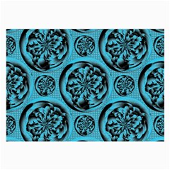 Turquoise Pattern Large Glasses Cloth (2-side) by linceazul