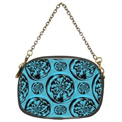 Turquoise Pattern Chain Purses (two Sides)  by linceazul