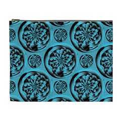 Turquoise Pattern Cosmetic Bag (xl) by linceazul