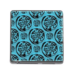 Turquoise Pattern Memory Card Reader (square) by linceazul