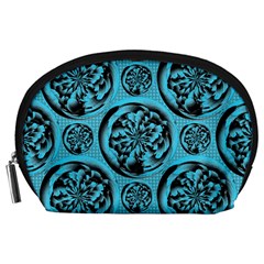 Turquoise Pattern Accessory Pouches (large)  by linceazul