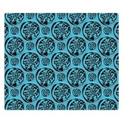 Turquoise Pattern Double Sided Flano Blanket (small) 