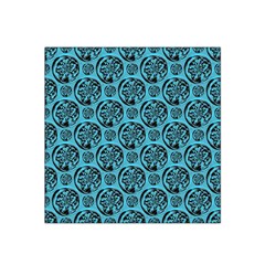 Turquoise Pattern Satin Bandana Scarf by linceazul