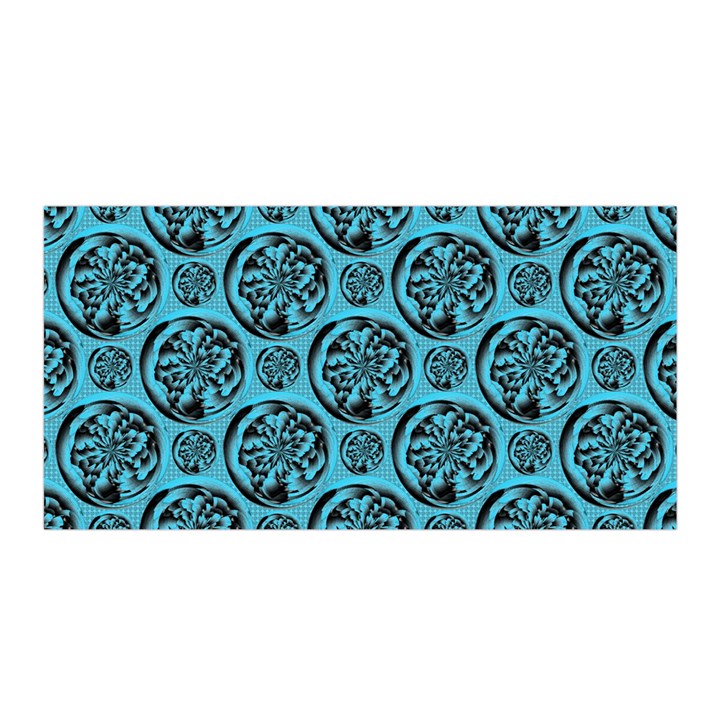 Turquoise Pattern Satin Wrap