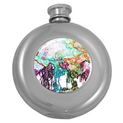 Colors Round Hip Flask (5 Oz) by Valentinaart