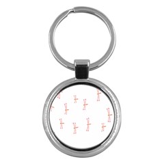 Animal Dragonfly Fly Pink Key Chains (round)  by Mariart