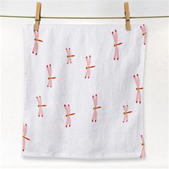 Animal Dragonfly Fly Pink Face Towel by Mariart