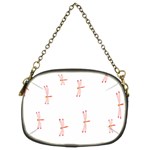 Animal Dragonfly Fly Pink Chain Purses (Two Sides)  Front