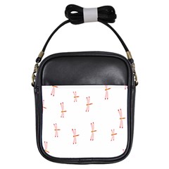 Animal Dragonfly Fly Pink Girls Sling Bags by Mariart