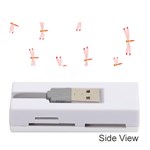 Animal Dragonfly Fly Pink Memory Card Reader (Stick)  Front