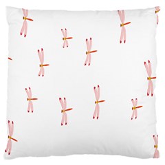 Animal Dragonfly Fly Pink Large Cushion Case (one Side) by Mariart