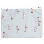 Animal Dragonfly Fly Pink Cosmetic Bag (XXL)  Back