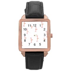 Animal Dragonfly Fly Pink Rose Gold Leather Watch  by Mariart