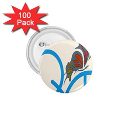 Butterfly 1.75  Buttons (100 pack) 