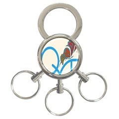 Butterfly 3-ring Key Chains by Mariart