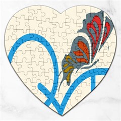 Butterfly Jigsaw Puzzle (heart) by Mariart