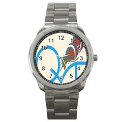 Butterfly Sport Metal Watch