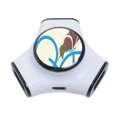 Butterfly 3-Port USB Hub