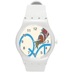 Butterfly Round Plastic Sport Watch (M)