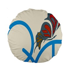 Butterfly Standard 15  Premium Round Cushions