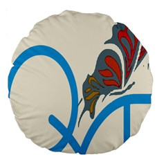 Butterfly Large 18  Premium Round Cushions