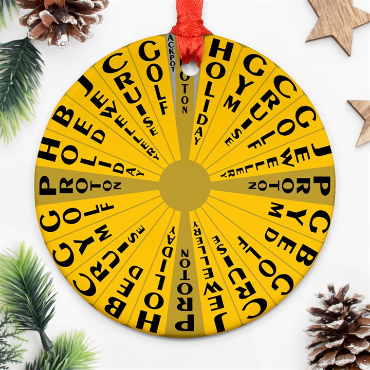 Wheel Of Fortune Australia Episode Bonus Game Round Ornament (Two Sides)