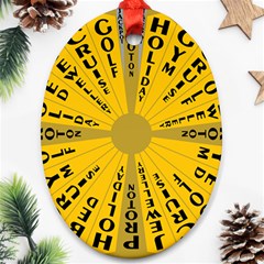 Wheel Of Fortune Australia Episode Bonus Game Oval Ornament (two Sides) by Mariart