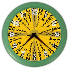 Wheel Of Fortune Australia Episode Bonus Game Color Wall Clocks by Mariart