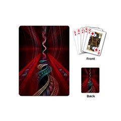 Artistic Blue Gold Red Playing Cards (mini)  by Mariart